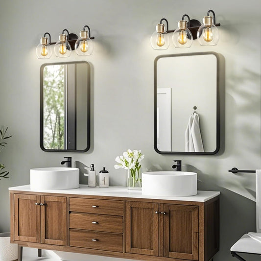 Black Gold Vanity Light