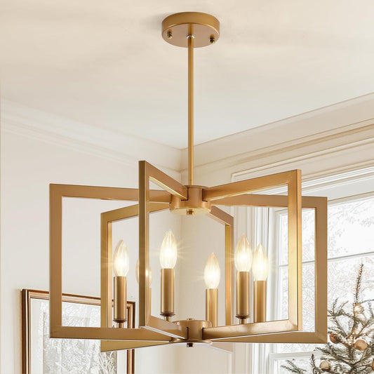 Light Gold Industrial Chandeliers 