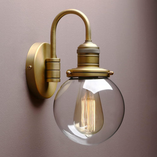 Light Brass Modern Vintage Indoor Wall Sconce
